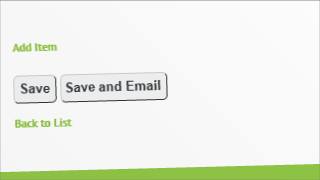 Save button, Save and Email button